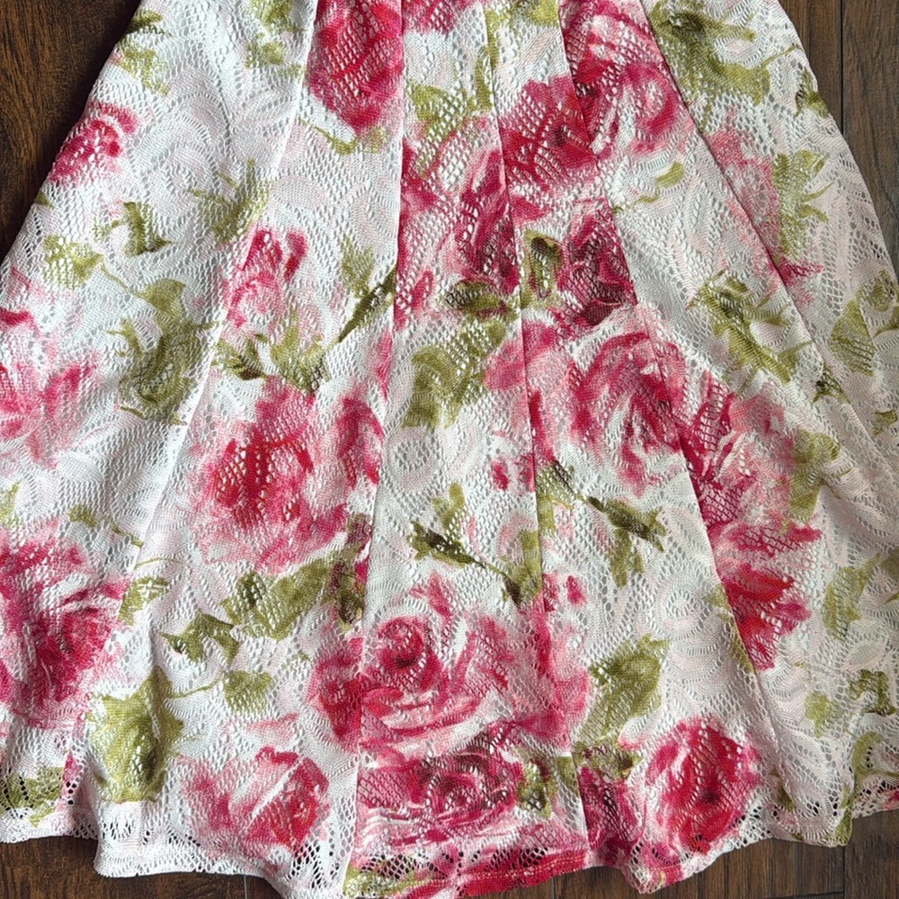 Sandra Darren Pink floral dress size 6 (F23) - Picture 4 of 6